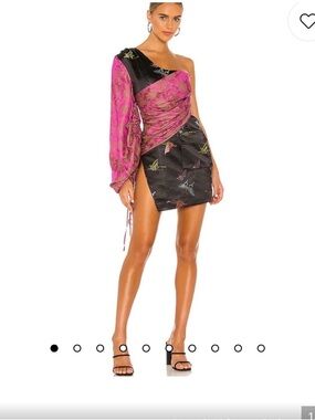 Kim Shui pink/black butterfly dress